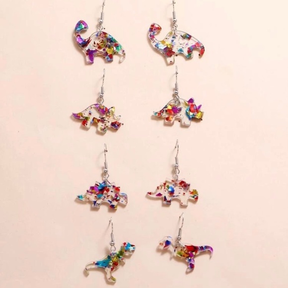 Denim - Dinosaur Earrings!